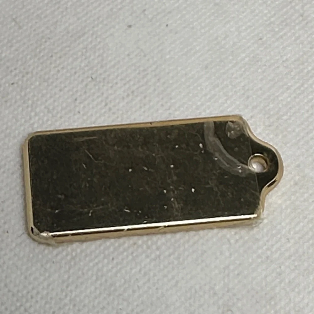 Coach Gold Metal Bag Tag – 2” x 1” Brand New